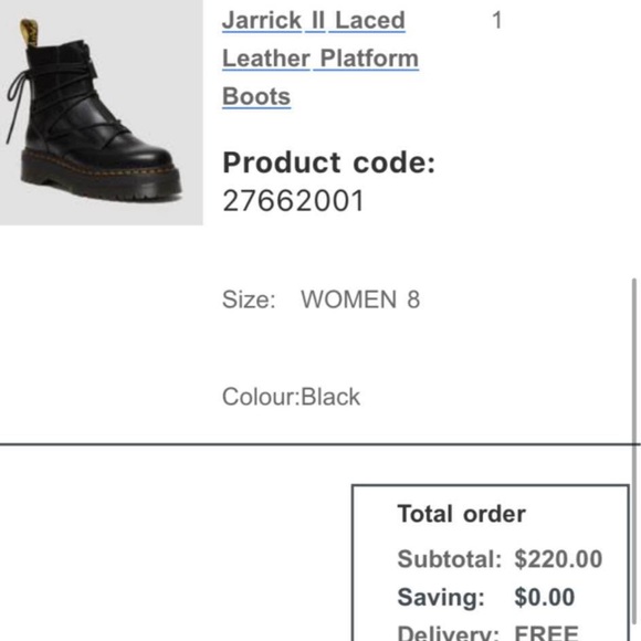Black Leather Lace-Up Boots Doc Martens Jarrick II